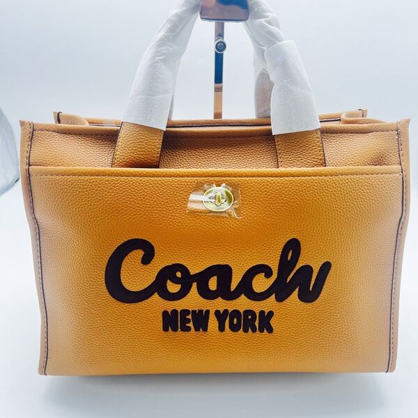 コーチ COACH coach カーゴ トート ラージ ペブルレザー ブラウン 茶