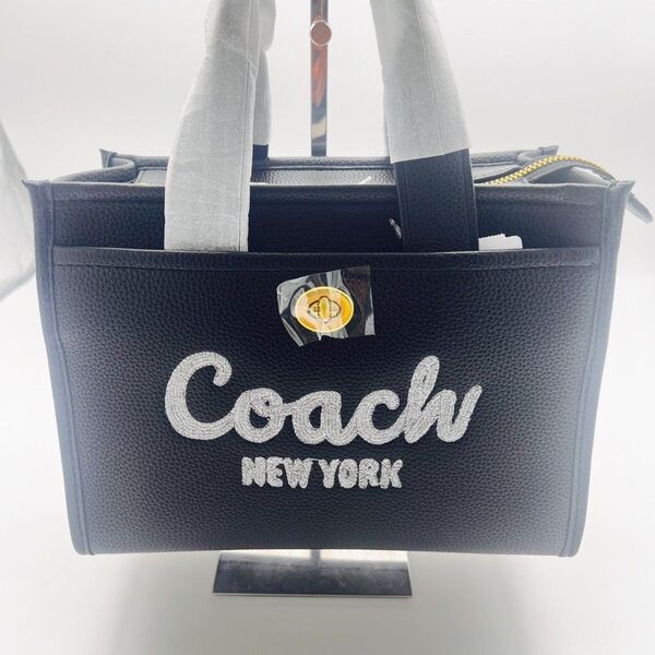 コーチ COACH coach カーゴ トート スモール ペブルレザー ブラック