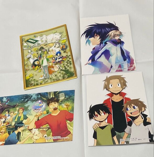 アニメ イラストカード ポストカード 4枚セット まとめ売り 夏目友人帳 幽霊アパートの幽雅な日常など