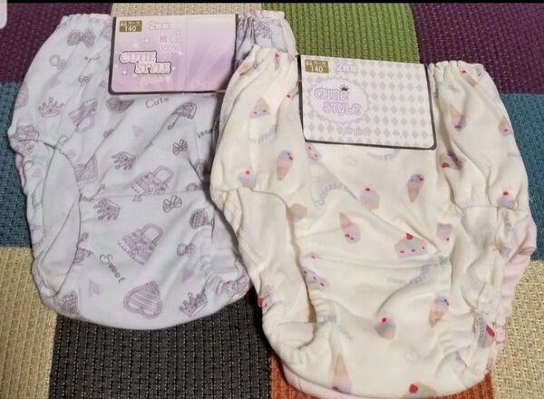 140cm 女の子 ショーツ パンツ 下着 4枚セット 新品未使用品 ショートケーキ ユニコーン