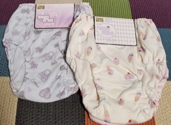 140cm 女の子 ショーツ パンツ 下着 4枚セット 新品未使用品 ショートケーキ ユニコーン