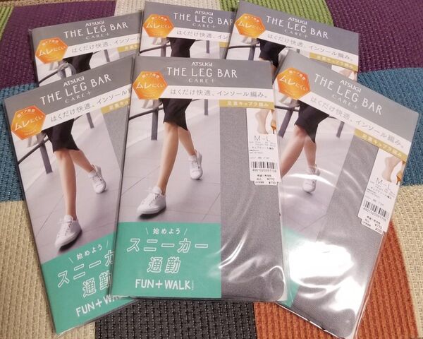 ATSUGI アツギ THE LEG BAR CARE+ M-Lサイズ脚ケア発想 ストッキング パンスト 6足 定価4620円