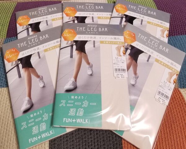 ATSUGI アツギ THE LEG BAR CARE+ M-Lサイズ脚ケア発想 ストッキング パンスト 6足 定価4620円
