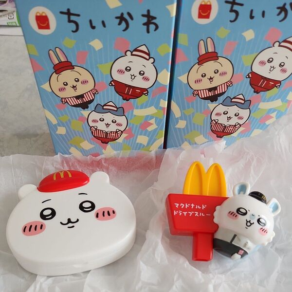 ちいかわ ハッピーセット 第二弾 モモンガのポールサインえんぴつキャップ ちいかわのメモセット マクドナルド マック 2個セット