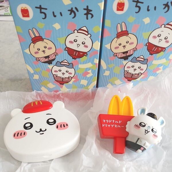 ちいかわ マクドナルド ハッピーセット 2個セット 第二弾 モモンガのポールサインえんぴつキャップ ちいかわのメモセット
