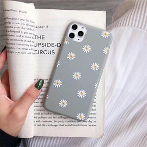 アイフォンケース 携帯ケース スマートフォンケース 花柄 フラワー グレー iPhoneケース 韓国 可愛い シンプル 大人 12