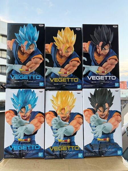 未開封 ナムコ限定 ドラゴンボール超 最強合体戦士ベジット ファイナルかめはめ波!! 全6種 ベジット フィギュア セット