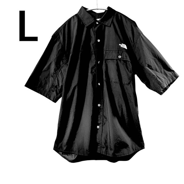 【美品】ノースフェイス ヌプシ半袖シャツ メンズ NR22331 ブラック L