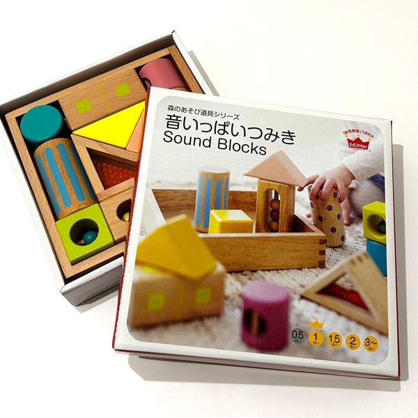 エドインター 森のあそび道具 音いっぱいつみき sound blocks 積み木
