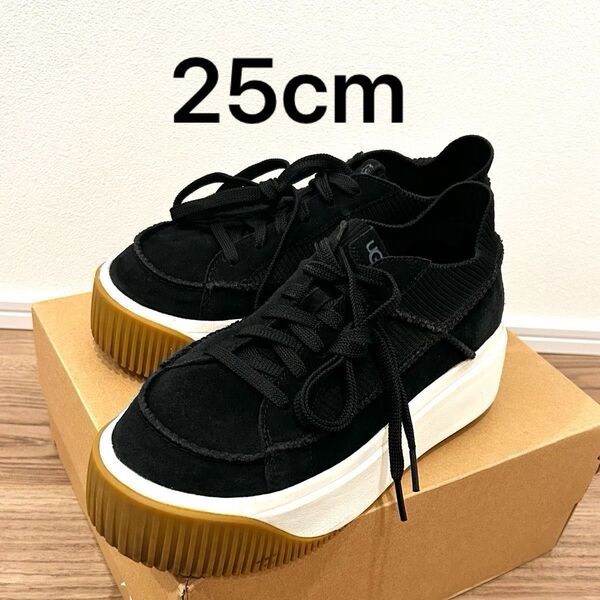 【最終価格です】UGG EZ-Duzzit Lace アグ イージーダジットレース 厚底 スニーカー ブラック 黒 厚底 25cm
