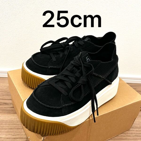 【最終値下げです】UGG EZ-Duzzit Lace アグ 厚底 スニーカー ブラック 黒 厚底 25cm【5/26ページ削除】