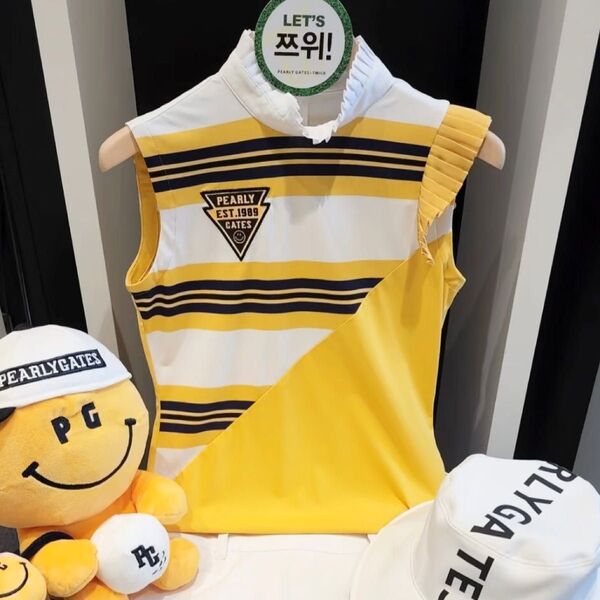 【即発送】ゴルフ パーリーゲイツ レディース トップス ノースリーブ シャツ(Sサイズ)