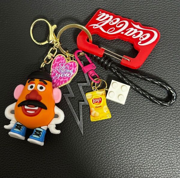 じゃらじゃらキーホルダー ポテトヘッド フィギュア マスコット コーラカラビナ ブロック