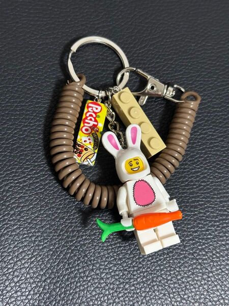 レゴブロック 互換 じゃらじゃらキーホルダー うさぎ LEGO
