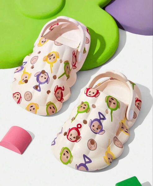 テレタビーズ ベビー サンダル クロックス風 14cm-14.5cm スリッパ 子供用 キッズ