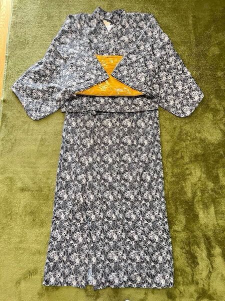 セパレート浴衣 二部式浴衣 兵児帯 2Way セット ワンピース レディース 花柄 新品 未使用