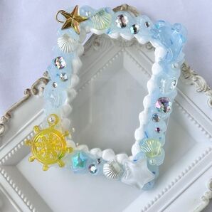 トレカケース ホイップデコ 海 マリン イルカ 夏 シェル 貝 B8 黄色 白 水色 硬質ケースデコ 推し活
