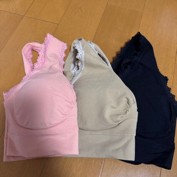 カップ付ナイトブラ 3色まとめ売り
