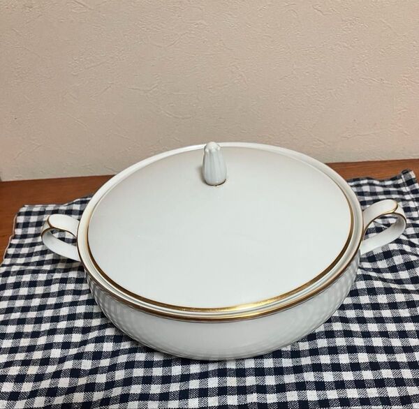 値下げ、ノリタケ、シチューポット、卓上用、両手スープポット、キャセロール