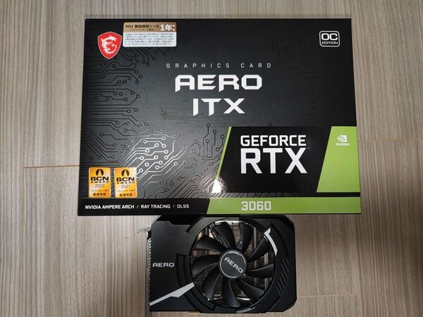 【1TB SSD付】MSI GeForce RTX3060 AERO ITX 12GB OC +SATA SSD1TB