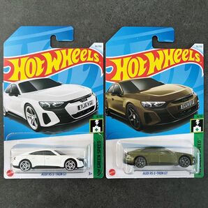 【新品未開封】ホットウィール アウディ RS Eトロン GT ホワイト & オリーブグリーン 2台セット