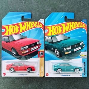【新品未開封】ホットウィール '87 アウディ クワトロ レッド & ブルーグリーン 2台 セット