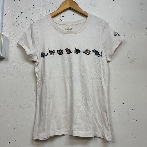 crazy shirt クレイジーシャツ クリバンキャット 前後プリント 半袖 tシャツ Tee ビンテージ クリーム S