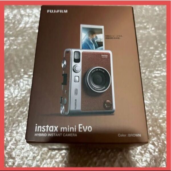 フジフイルム インスタントカメラ instax mini Evo 「チェキ」BROWN FUJIFILM 富士フイルム ブラウン