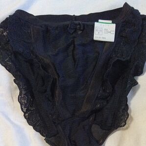 ショーツ パンツ レトロ 黒 ブラック 国産品 レース