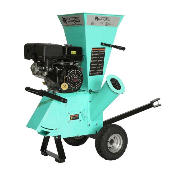 エンジン粉砕機 2ways投入口 竹/木材最大130mm粉砕能力 15馬力 粉砕機エンジン式 ガーデンシュレッダー 半自動粉砕機