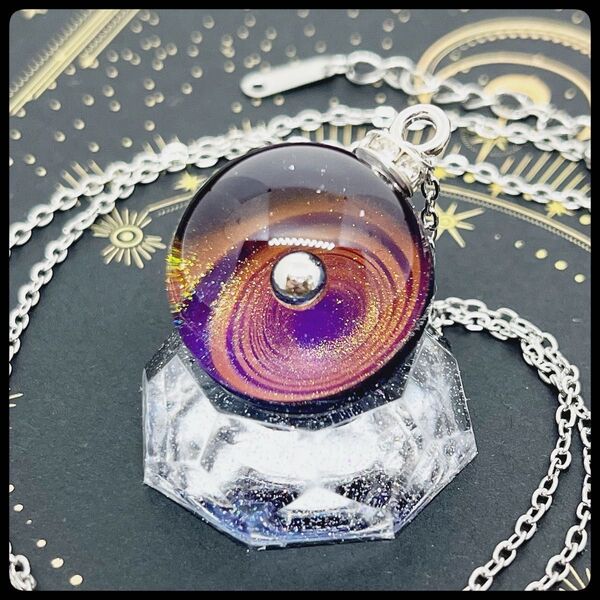 【ハンドメイド】92.宇宙玉 21mm・ネックレス