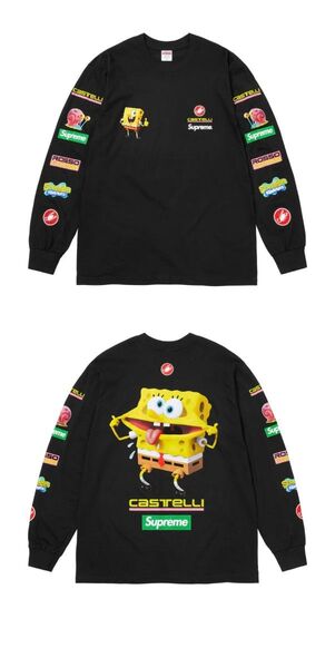 Supreme x SpongeBob Castelli Racing L/S Tee "Black"