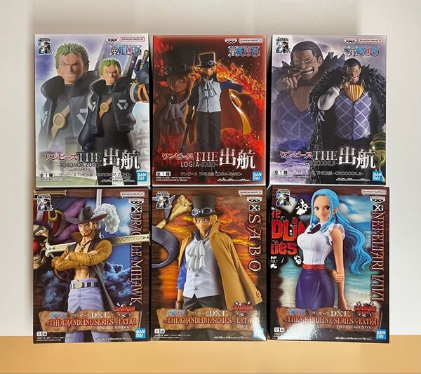 ワンピース 6種セット 出航ゾロ、出航サボ、出航クロコダイル、DXFミホーク、 DXFサボ、DXFビビ