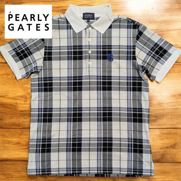 PEARLY GATES パーリーゲイツ チェック柄 ポロシャツ Мサイズ ゴルフウェア