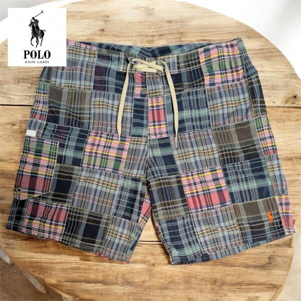 POLO ポロラルフローレン ハーフパンツ スイムパンツ 海パン ショートパンツ パッチワーク POLO RALPH LAUREN