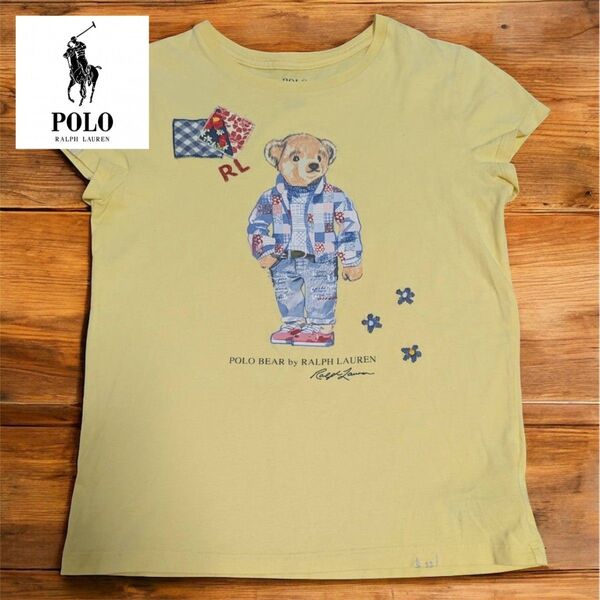 POLO RALPH LAUREN ポロラルフローレン ポロベア Tシャツ 150 パッチワーク
