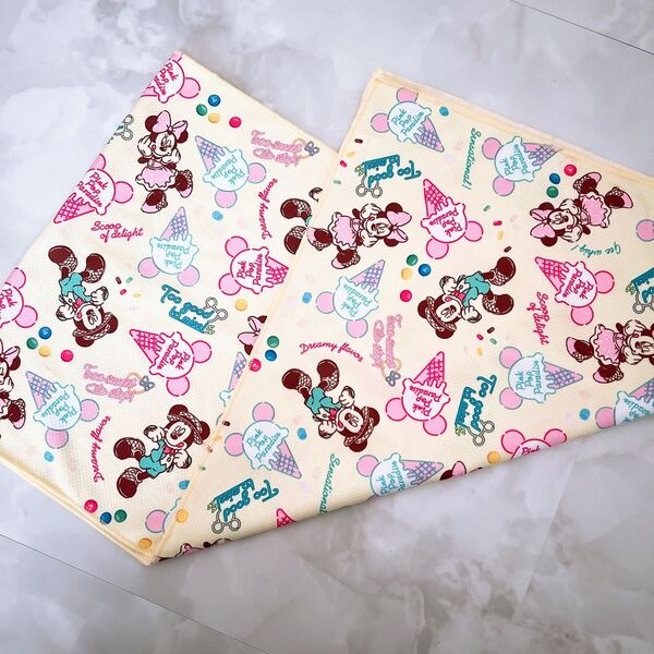 ディズニー ミッキー ミニー 冷感タオル COOLCORE アイスクリーム