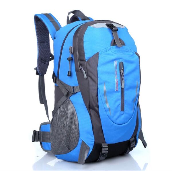 大容量 リュック 青 登山用 レジャー バックパック アウトドア 軽量 男女兼用