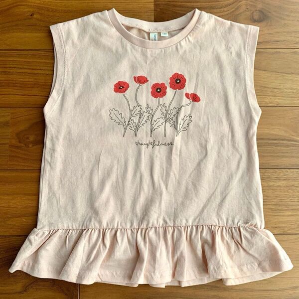 SM2 Samansa Mos2 Lagom サマンサモスモス ラーゴム Tシャツ 120 夏 ノースリーブ 花 ピンク フリル