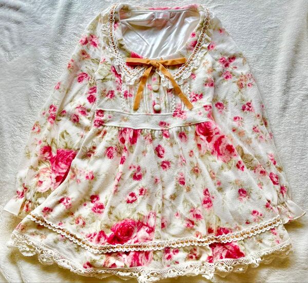 リズリサ ワンピース 薔薇柄 花柄 レトロ
