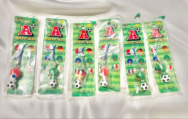 【サンエックス/平成レトロ】アフロ犬 根付けストラップ 6個セット