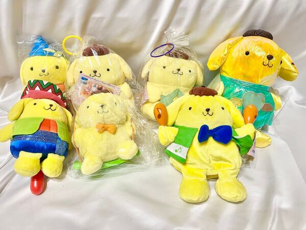 【平成レトロ】【まとめ売り】ポムポムプリン ぬいぐるみセット プライズ品・未使用・レアグッズあり ホビー ぬいぐるみ