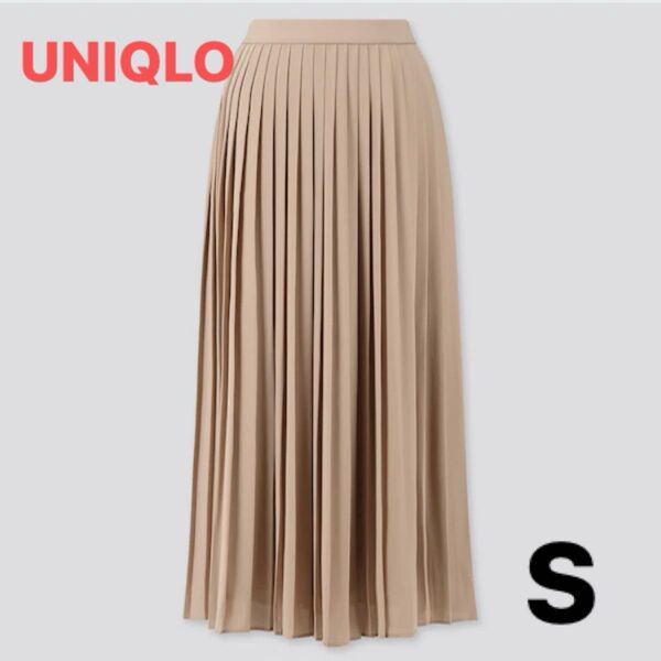 UNIQLO シフォンプリーツロングスカート ベージュ Sサイズ ユニクロ