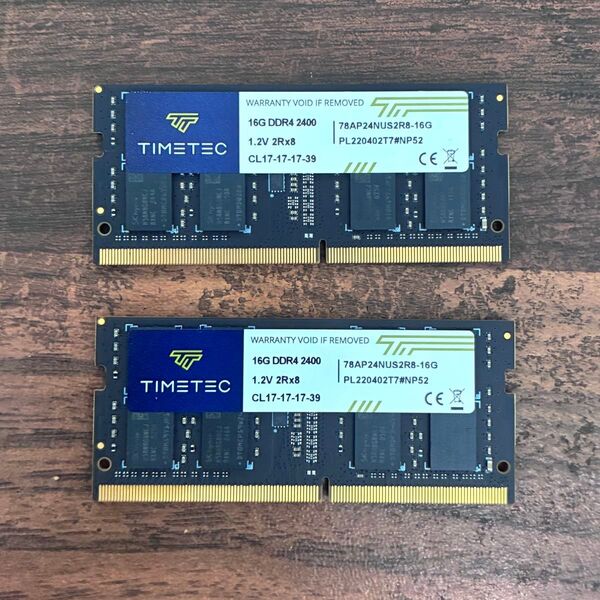 TIMETEC 16GB DDR4 2400MHz Apple専用増設メモリ2枚