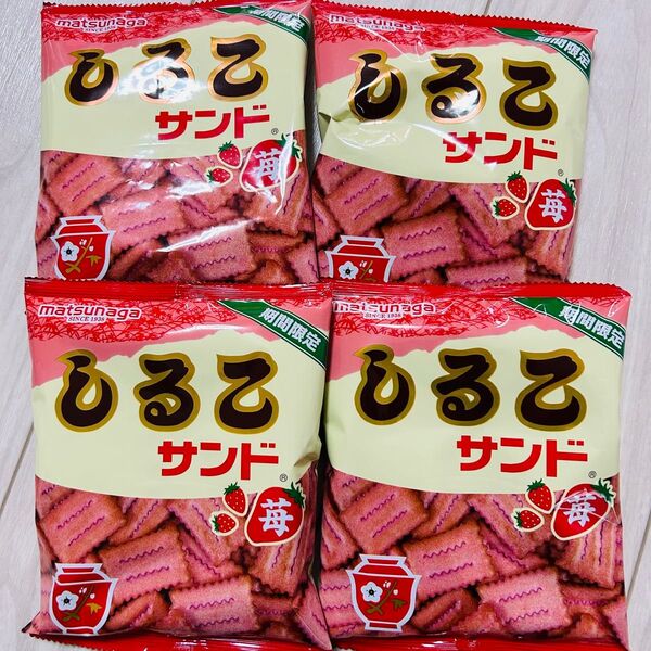 しるこサンド 4袋 苺 いちご 松永製菓 ビスケット 菓子 詰め合わせ まとめ売り