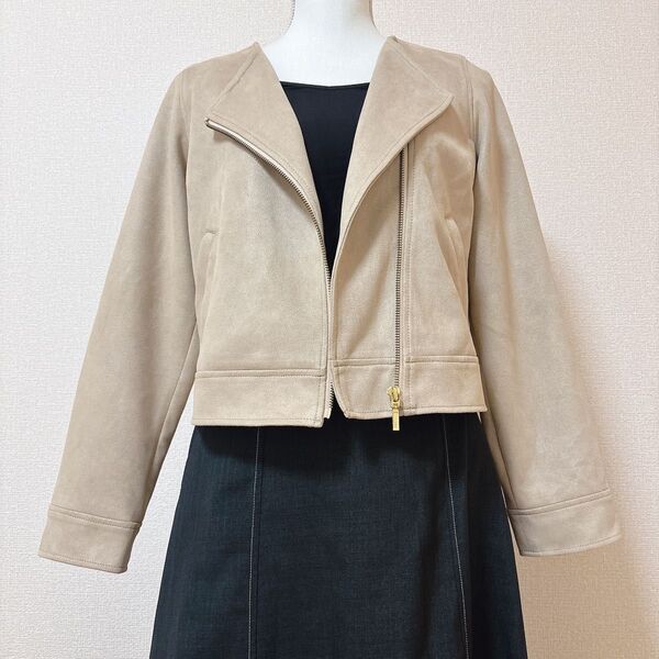 MISCH MASCH ミッシュマッシュ スエードジャケット ノーカラー