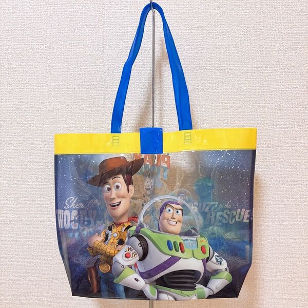 トイストーリー ビニールトートバッグ プールバッグ ウッディ バズ ディズニー