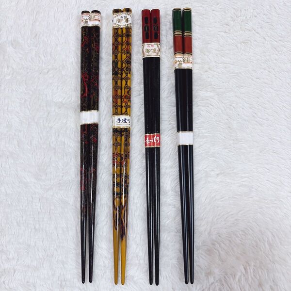【新品】お箸 おはし まとめ売り 4膳セット 手造り カトラリー