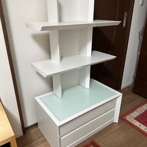 棚と引き出しが一体となった収納家具 【高級シェルフ】