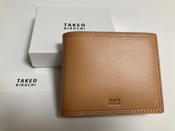 TAKEO KIKUCHI タケオキクチ レザー 二つ折り財布 サーフェス 706605 定価17600円 正規品 新品